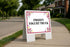 Frozen Yogurt Truck Spring Flowers Plum Pink A-Frame Double Sided 23x23 in.