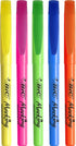 Bic Highlighter Pen Set, Ideal for Home, Office, and School, Assorted Colours, Pack of 5