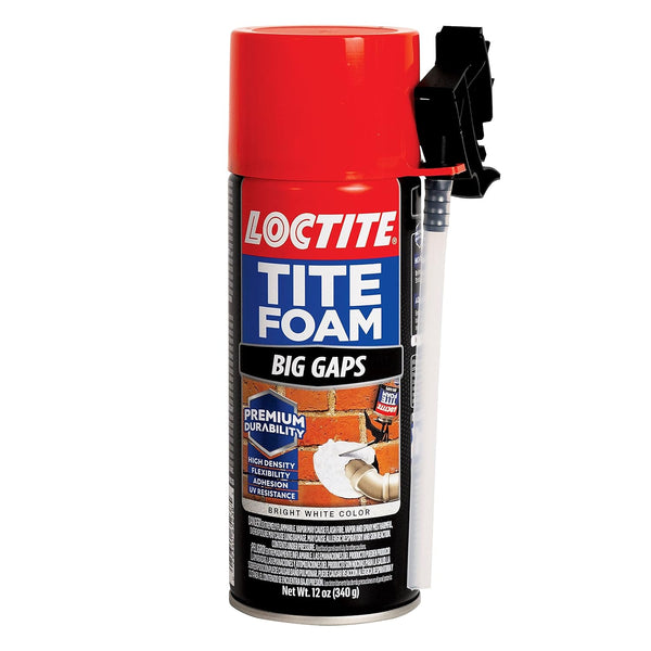 Loctite Tite Foam Big Gaps Spray Foam Sealant, Polyurethane Expanding Foam, 12 fl oz Can