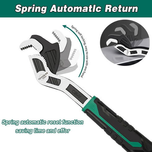 2PC Adjustable Wrench, Auto Size Adjusting Wrench, 0.6"-1.38" Self-Adjusting Quick Wrench