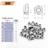 wegoup 1/4"-20 28 Pack A2-70 304 Stainless Steel Lock Nuts, Nylon Insert Hex Nuts, Self-Locking Stainless Steel Coarse
