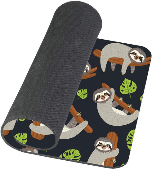 Funny Sloth Mouse Pad, Sloth on The Branch Office Desk Accessories, Cute Sloth Decor