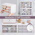 Desk Storage Organizer with 9 Drawers, MYKASEN Clear Plastic Storage Cabinet, Stackable Box for Makeup, Office Supplies