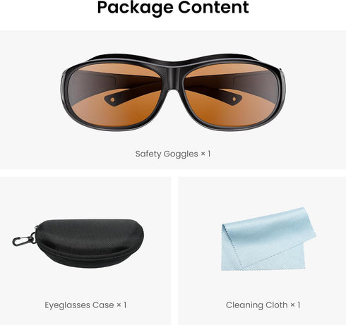 200nm-460nm OD5, 3D Revopoint Blue Laser Safety Goggles Eye Protection Compatible Universal Blue Laser Scanners