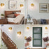 (2PACK) Brushed Gold Wall Sconce, Gold Vanity Light Modernbathroom Light fixtures with Clear Glass Shade Entrance Lamp