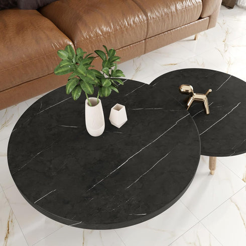 Matte Marble Black Contact Paper, 15.8''x78.8'', Peel and Stick Waterproof Wallpaper for Bathroom and Kitchen