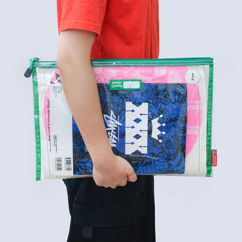 Rough Enough Plastic File Folder Organizer - Clear Document Bag Pouch for A4 Paper, Legal Size, Important Document