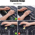 Bloss Gaming Mouse Pad Set, Non-Slip Desk Pad + Keyboard Wrist Rest + Mouse Wrist Support + Cup Coaster, Black Marble