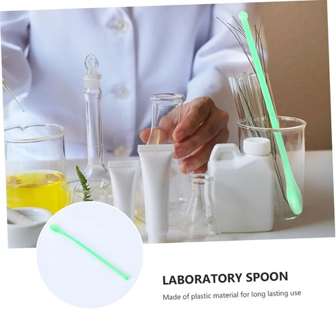 100 Pcs Mixing Cucharas Desechables, Plastic Mixing Spatula, Lab Mixing Spatulas, Scraper Coffee Experimental Scoop