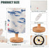 ALAZA Doodle Blue Lobster Bedside Table Lamp with USB Port for Bedroom Nightstand Lamps Night Light Linen Fabric Shade