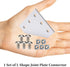 8 Sets 2020 Aluminum Extrusion Connector, Surface L Shape Joint Plate, Silver Accessories for 6mm Slot with T Nuts