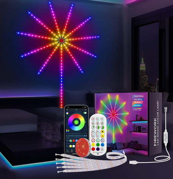 MATICOD Smart Firework Led Lights USB Powered Room Decor, Color Changing Fireworks