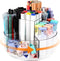 Rotating Pencil Holder for Desk, 5 Slots 360-Degree Spinning Acrylic Organizer for Office, Home, School