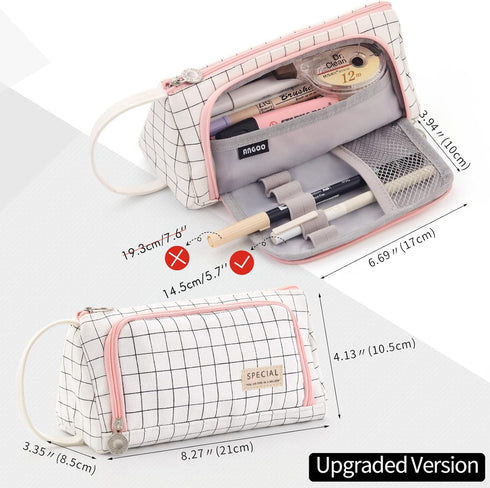 EASTHILL Big Capacity Pencil Case Pouch, Simple Stationery Bag for School, College, Office Organizer for Teens, Girls,