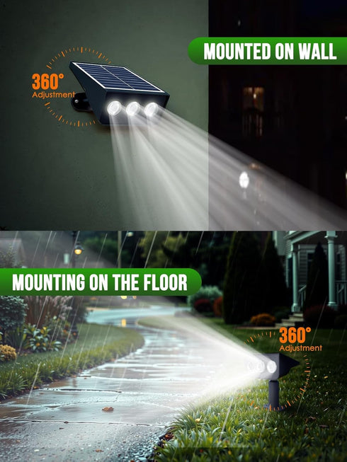 IP65 3 6 Pack Solar spot Lights Outdoor Waterproof Solar spotlights Lighting Modes Tree Lights for Outdoor Yard Garden