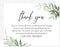 Personalized Greenery Funeral Thank You Cards with Envelopes, 5.5x4.25 Flat Sympathy Memorial
