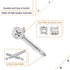 Flyshop 10 Sets Self-Tapping Furniture Cabinet Connector Fittings #261 (15 x 12mm) Cam Lock with M6 Threaded Dowel
