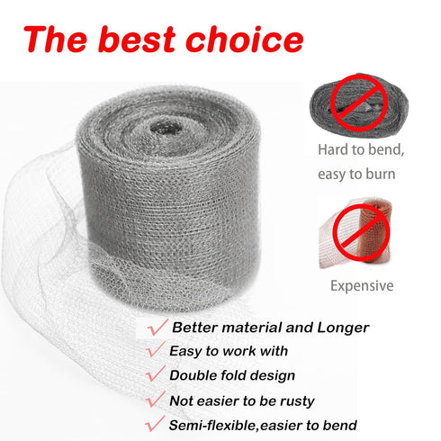 Wire Mesh for Mice Control, 5 in X 30Ft, Upgraded Stainless Steel Roll for Garden House and DIY Rodent Barrier.