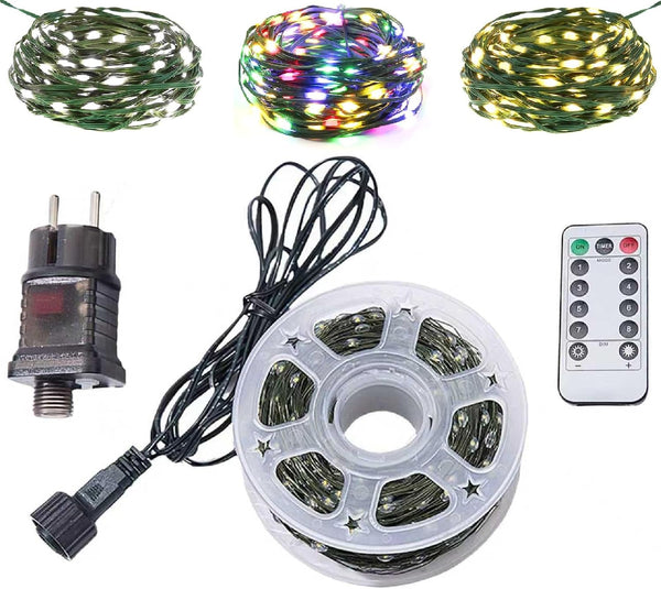 Generic Firecracker Fairy Lights, LED Copper Wire Ambiance Light String, 8 Remote Control