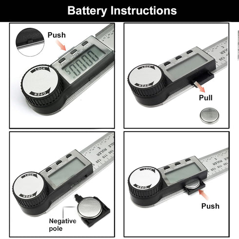 Digital Angle Finder, 2 in 1 Stainless Steel Angle Gauge 7 inch/200mm Tool Kit for Carpenter/Woodworking/DIY
