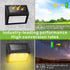 XLUX 6 Pack Solar Lights for Steps Decks Pathway Yard Stairs Fences, LED lamp, Rainproof, Black Metal Housing