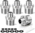 TAISHER 5PCS 304 Stainless Steel Reducer Faucet Adapter, 1/2" NPT × 3/8" Compression