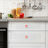 KEIGE 4Pcs Salmon Kitchen Cabinet Knobs,Round Drawer Knobs with Screws,Door Handle Cabinet Handles Cabinet Hardware