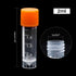 100 Pieces 2ml Plastic Graduated Vial Tube with Screw Caps, Small Test Sample Storage Container for Lab