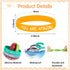 JUNEBRUSHS 64pcs Motivational Silicone Bracelets Bulk Colored Inspirational Rubber Wristbands Unisex for Student Teacher Office Prizes Gifts Back to School Party Favor Supplies