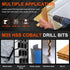 COMOWARE Cobalt Drill Bit Set - 21Pcs M35 High Speed Steel Twist Jobber Length for Hardened Metal, Stainless Steel,