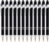 PASISIBICK 12 Pieces Black Ballpoint Pen with Stylus Tip, 2 in 1 Premium Metal Stylus Pen for Touch Screens, Black Ink