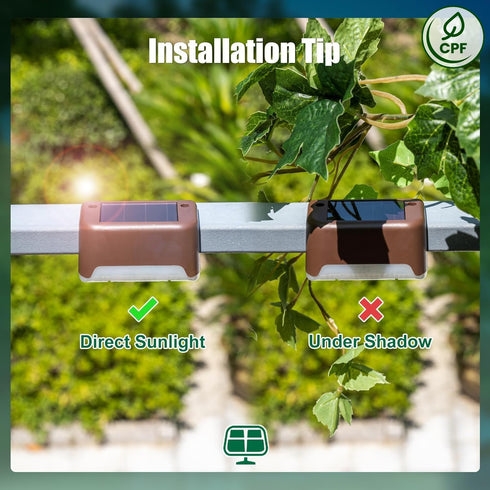 16 Pack, SOLPEX Solar Deck Lights Outdoor Solar Step Lights Waterproof Led Solar lights for Outdoor Stairs, Step