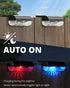 16 Pack Herzila Solar Deck Step Lights Outdoor,Color Changing Solar Fence Lights Led Auto Dusk-to-Dawn, Waterproof