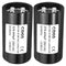PATIKIL Motor Start Capacitor, 2 Pack 378-454uF/Mfd 250VAC 50/60Hz CD60 for Electric Motor Starting
