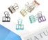 Tissting 16 Pcs Binder Clips, 8 Colors Hollow Design, Paper Clamps for Office, Home, School (S, 0.8 * 1.1in)