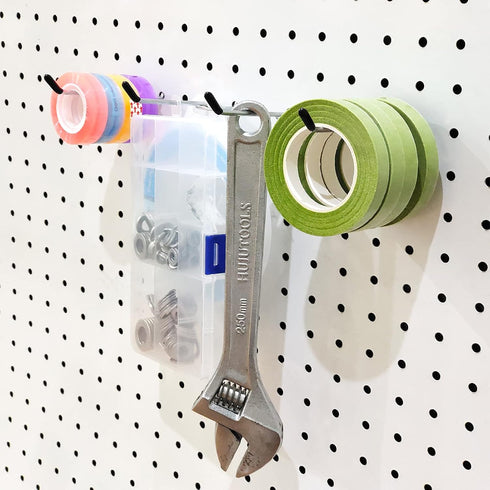 25 Pack Pegboard Hooks Accessories, 4 Inch Organizer Kit for Garage Tool Storage