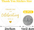 G2PLUS Thank You for Celebrating with Us Stickers, 60PCS 2 Inch Round Labels for Wedding, Birthday, Baby Shower, Party