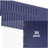 Binditek 30 Pack Clear Front Report Covers with 3 Prongs, Heavy Duty Plastic Report Folder with Navy Back Covers for