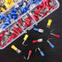 Glarks 140pcs Semi-Insulated Piggy Back Spade Quick Splice Crimp Terminals Connectors Assortment Kit