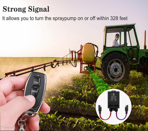 12 328ft Switch,DC12V-72V Volt Wireless Remote Control Switch with SAE Connector Plug Long Range Waterproof Wireless