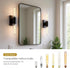 21" Mirror,2-Light E26 T10 Bulbs(Excluded) Matte Black Bathroom Light Fixtures Over Bathroom Vanity Lights Above