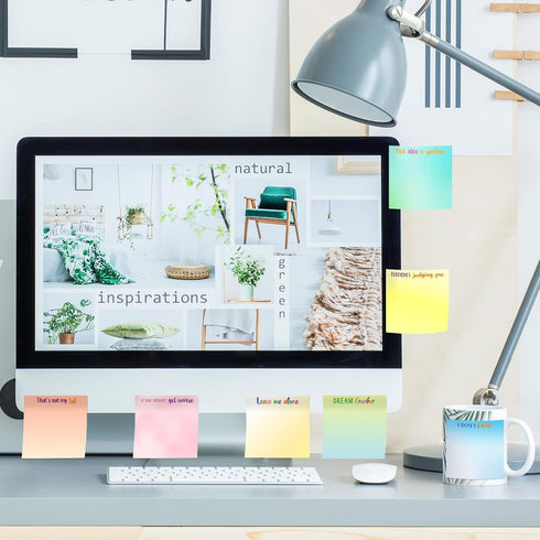 Snarky Office Sticky Notes 12 Pieces, 3 x 3 Inch Funny Note Pads with Complaining Quotes, Vibrant Passive Notepads