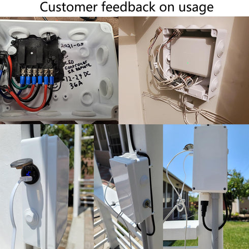 Electrical Box, Outdoor Waterproof IP65 Junction Box, ABS Plastic Project Box Power Cord Enclosure, Black
