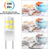 G8 LED Bulb Dimmable, 3W (20W-25W Halogen Equivalent), Daylight White 6000K, G8 GY8.6 Bi-Pin Base, 6 Pack