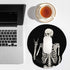 Britimes Ergonomic Mouse Pad with Wrist Support Black Human Skeleton Skull Non-Slip Rubber Base Mousepad for Home Office Gaming Working Computers Laptop Easy Typing & Pain Relief by Britimes