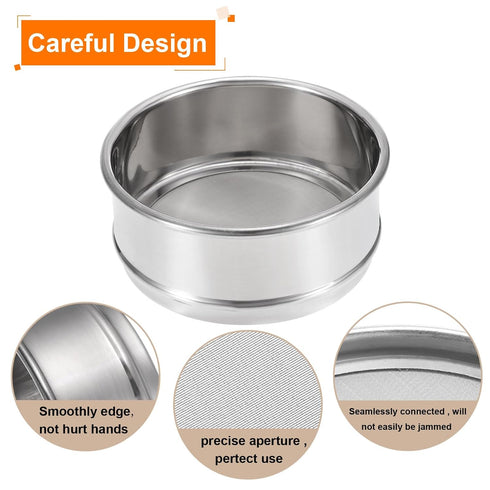 PATIKIL 1000 Mesh Lab Sieve, 4" Diameter Test Sieve, 304 Stainless Steel Wire Cloth for Industrial Laboratory