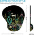 Ergonomic Mouse Pad with Wrist Rest Support Gel, Cute Non-Slip Pad, Garden Flowers Design