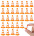 FRCTLNKG 30Pcs Mini Traffic Cones, 1 Inch Plastic Small Orange Cones, Train Sets