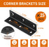 REDOVANT 25Pcs 3.15 0.78 80MM 3Inch Stainless Steel Angle Brackets, x Heavy Duty Corner Brace for Wood, Black Shelf