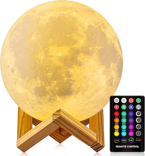 GDPETS Moon Lamp, 16 Colors Moon Night Light with Stand & Remote